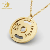 Vente en gros sur mesure Promo personnalisé Collier plaque de musculation en acier inoxydable