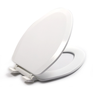 Bois moulé En Plastique Allongé à Fermeture Douce Charnière Modèle Stylé siège de toilette portatif - Product Image 1