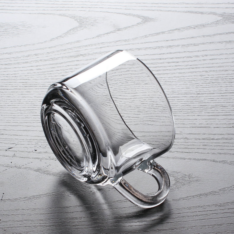 Fashion Style Modern Soda Lime Large Glass Coffee Tea Cup Sets with Saucer