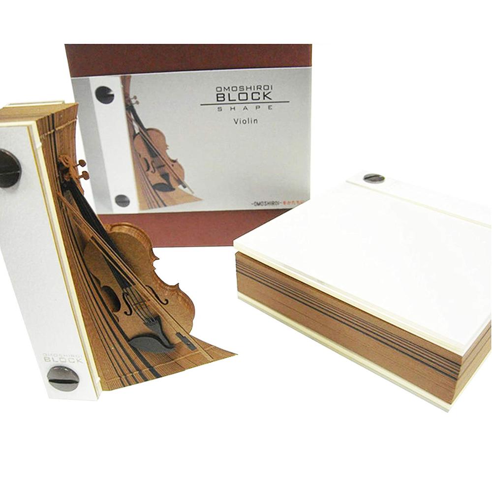 1 шт. 120 листов DIY omoshiroi блок 3D Примечания удобство наклейки бумаги карты Ремесло японская творческая 3D стикер (скрипка)