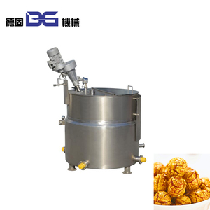 Automatische Continue Gearomatiseerde Amerikaanse Bal Popcorn Coater Apparatuur 200 kg/u Caramelized Air Geknald Popcorn Making Machine