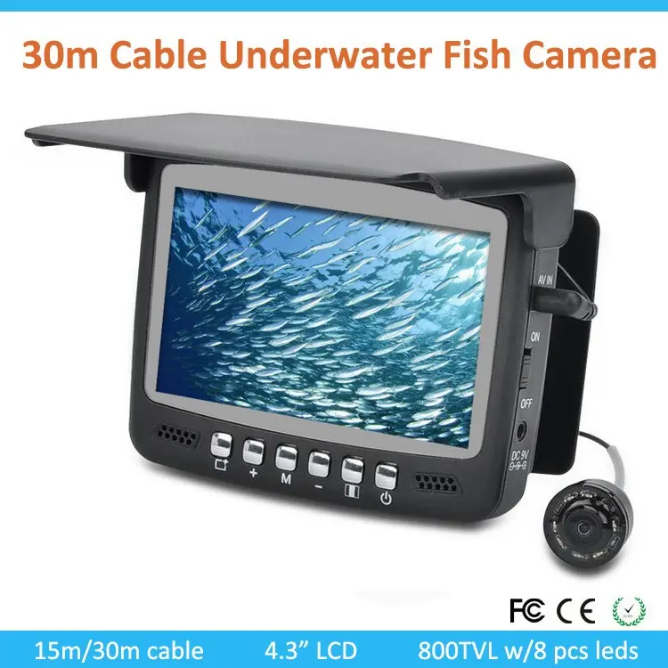 30 m Underwater Sea Fishing Caméra Vision Nocturne 4500 mAh Détecteur de Poissons Mer de Glace