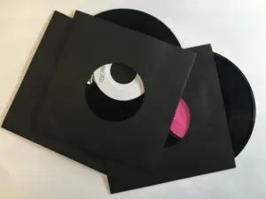 Papel cd manga lp externa jaquetas de papel, marrom para 7 ''mangas de gravação