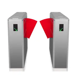 Akses Kontrol 304 Stainless Steel RFID Card Reader Flap Barrier Turnstile Gate
