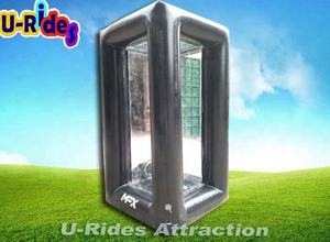 Pemasaran interaktif permainan tiup warna ungu kotak ambil uang tunai tiup Stan uang untuk acara Promosi - Product Image 2