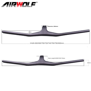 Airwolf -17 độ Carbon MTB tay lái với tích hợp phẳng Xe Đạp Phụ kiện tay lái xe đạp leo núi phụ kiện - Product Image 2
