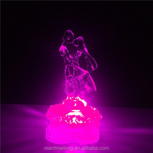 <span class=keywords><strong>Luz</strong></span> Nocturna romántica para parejas de colores, luces LED de cristal acrílico para amantes, novedad, regalos de boda para el hogar - Product Image 3