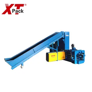 Small-sized scrap waste paper carton cardboard compress horizontal bailing baler baling machine