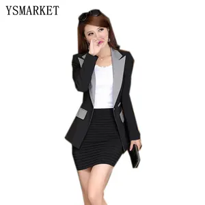 Women New Fashion Patchwork Color Block Casual Slim Waist Long Sleeve Single Button Blazer Lady Office Wear Female Jacket