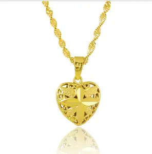 Colliers bohème en plaqué or, en forme de cœur, chaîne, 18kgp, nouveau modèle, 2020