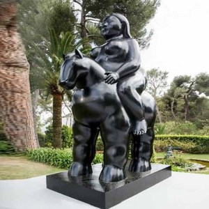 Famosa in tutto il mondo <span class=keywords><strong>bruno</strong></span> a grandezza naturale all'aperto in bronzo grasso donna nuda seduta su scultura di pecora - Product Image 5