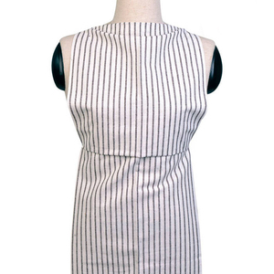 Vente en gros de tissu léger tissé à <span class=keywords><strong>rayures</strong></span> naturelles écologiques 100% pur <span class=keywords><strong>lin</strong></span> coton mélangé pour la confection de robes pour femmes - Product Image 4