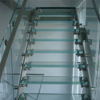 Escalier invisible en acier Escalier en verre trempé Escaliers flottants Prix