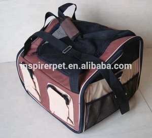 Özel Logo araba koltuğu evcil hayvan sırt çantası katı Oxford Pet taşıyıcılar fermuar kahverengi naylon köpek evi seyahat için özel karton ambalaj - Product Image 6