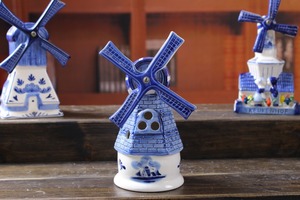 Azul y blanco de cerámica de gres estilo windmill holanda gtifts decoración del hogar de cumpleaños de la boda de <span class=keywords><strong>san</strong></span> valentín - Product Image 4
