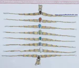 Fabriqué à la main Colliers de Bambou et Naturel Piedra Pierres Bijoux Artisanaux En Gros - Product Image 1
