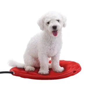 Pet dog heating pad round cat 12v electric heated bed puppy bed heater mat