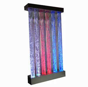 Innen wasserspiel LED-Licht Dekoration Blase Rohr große Acryl Wasser Blase Wand Raumteiler Bildschirm