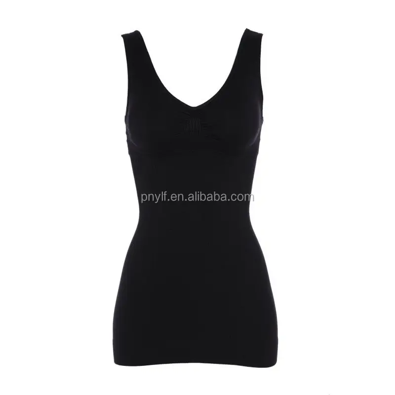 V Shaped Neck Seamless Camisole Wholesale Black Color