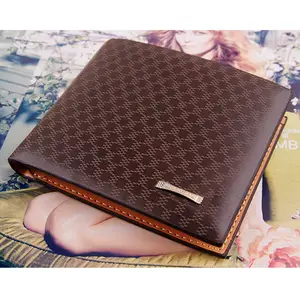 Pidengbao MW1086 Guangzhou Wallet Factory Multi Card Position Lattice Mens Leather Wallet