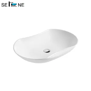 Serene vitreous china glass top sink restaurant bathroom face wash basins