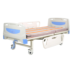 Cama de hospital médico cuidado una manivela cama ABS cama plana para el precio de fábrica - Product Image 6