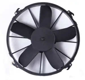 Similar a spal va01 ventilador de refrigeração, para ventilador condensador de ar de ônibus, motor de escova dc 12v ou 24v, push/puxar 12 polegadas, ventilador feito na china