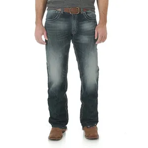 Nome da marca de venda quente novo estilo homens slim fit calça jeans boot cut calça longa com alta qualidade