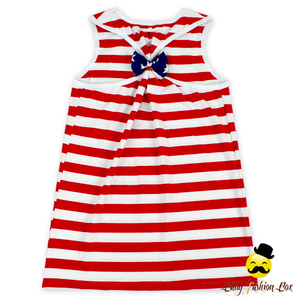 Nouveau-né Vêtements 4ème De Juillet Maman et Moi Rouge et Blanc Bande Bébé Débardeurs - Product Image 4