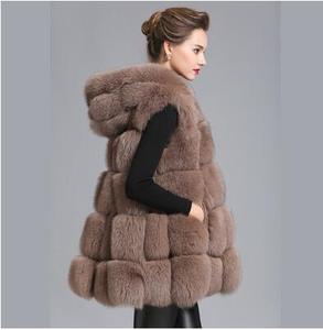 <span class=keywords><strong>Chaleco</strong></span> largo de piel de zorro de imitación <span class=keywords><strong>Chaleco</strong></span> y <span class=keywords><strong>chaleco</strong></span> Negro Rojo <span class=keywords><strong>Gris</strong></span> Blanco para <span class=keywords><strong>mujer</strong></span> - Product Image 3