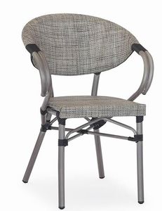 Chaise en rotin en osier empilable en aluminium à la recherche de bambou Bistro Outdoor Dining Cafe Garden Use For Balcon - Product Image 4