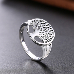 <span class=keywords><strong>Anello</strong></span> Trendy in Argento 925 con <span class=keywords><strong>Albero</strong></span> <span class=keywords><strong>della</strong></span> <span class=keywords><strong>Vita</strong></span>, Gioiello in Lega Traforato per Uomo e Donna, Ideale per Fidanzamento, Feste e Anniversari - Product Image 2