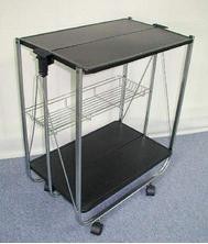 Chariot pliable de cuisine, cadre métallique moderne à 2 niveaux - Product Image 2