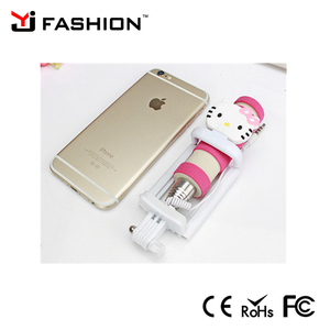 <span class=keywords><strong>2017</strong></span> Regalo de La Promoción hola gatito mini Plegable wired autofoto palillo Monopod autofoto palillo colorido de la historieta - Product Image 6