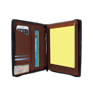 Más nuevo <span class=keywords><strong>A4</strong></span> gerente de negocios reunión <span class=keywords><strong>A4</strong></span> pu Carpeta de cuero pu zip cartera de documentos con tabletas caso - Product Image 6