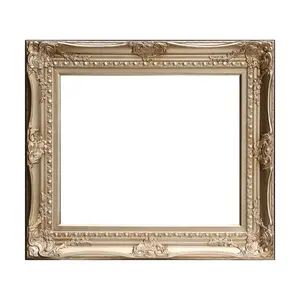 Wood Painting Frames Antique French Rococo Style Gold/silver Room Decoration SOA Arts Carton Or Wooden Crate 1 Unit Gold Silver