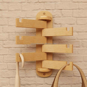 <span class=keywords><strong>Porte</strong></span>-<span class=keywords><strong>manteau</strong></span> <span class=keywords><strong>mural</strong></span> intérieur multifonctionnel créatif pliable en bambou - Product Image 4