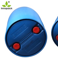Tambour plastique HDPE bleu, seau plastique de 200 litres, 200 l
