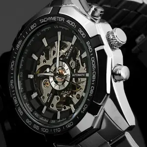 Heren Top Merk Luxe Winnaar 340 Mode 246 Skelet Klok Sport Horloge Automatische Mechanische Horloges Relogio Masculino