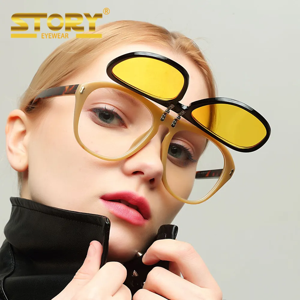 STORIA STY1969H nero flip up grande cornice occhiali da sole di nuovo modello di occhiali