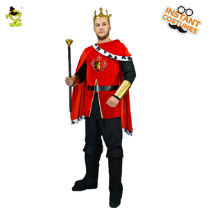 Disfraz de rey con corona para adulto, traje de fiesta de Halloween, Rey guapo - Product Image 3