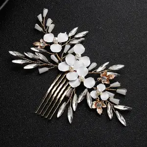 opal stone bridal hair comb etsy hot selling wedding jewelry princess side hair comb