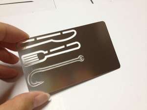 Visitenkarte aus Edelstahl 304, Laser-graviert und Tiefdruck-bedruckt - Product Image 5