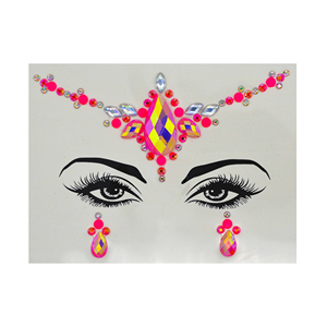 3D Acrylique <span class=keywords><strong>Visage</strong></span> Tatouage Autocollants Paillettes Strass Tatouage Temporaire DIY Fête De Vacances Mascarade Corps Bijoux Du <span class=keywords><strong>Visage</strong></span> Tatouage - Product Image 5
