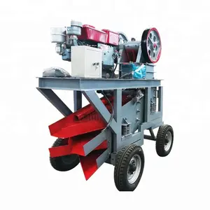 Small mobile stone diesel engine pe200x300 pe250x400 portable jaw crusher machine with vibrating screen for stone crusher line
