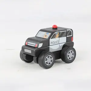 Индивидуальная двухслойная Защита окружающей среды Креативная полицейская деревянная игрушечная машина