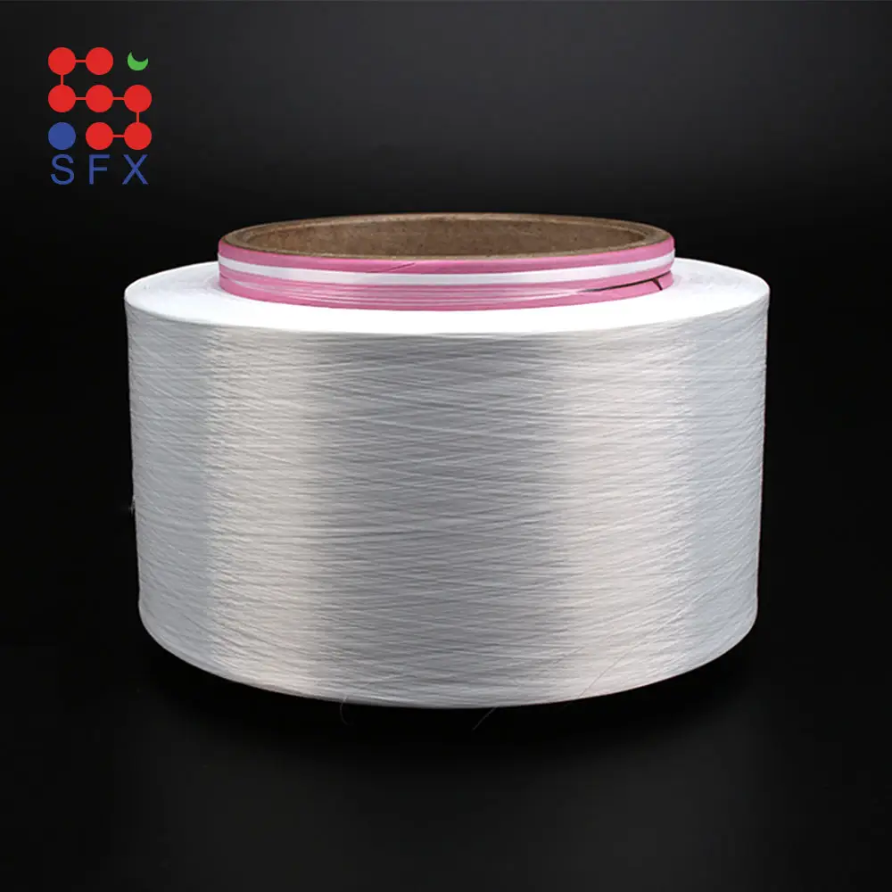 Raw Raw Fdy Polyester FDY POY Raw White Yarn 100% PET Material Industrial Polyester Filament Yarn 135D / 36F