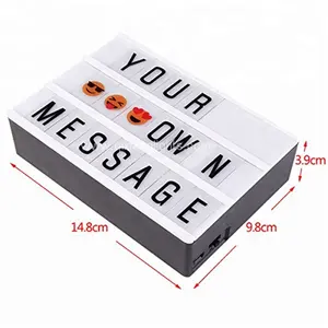 A6 Size Battery USB Power Light Up Message And Note Sign Color Changing Cinema Led Box Cinematic Letter Light Box