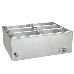 Equipo de restaurante 6 Pote Húmedo Bien Bain Marie Comida Caliente - Product Image 3