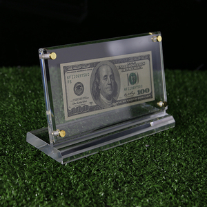 Rõ ràng acrylic bảng tiền tệ khung với vít tiền tệ chủ hiển thị khung - Product Image 5